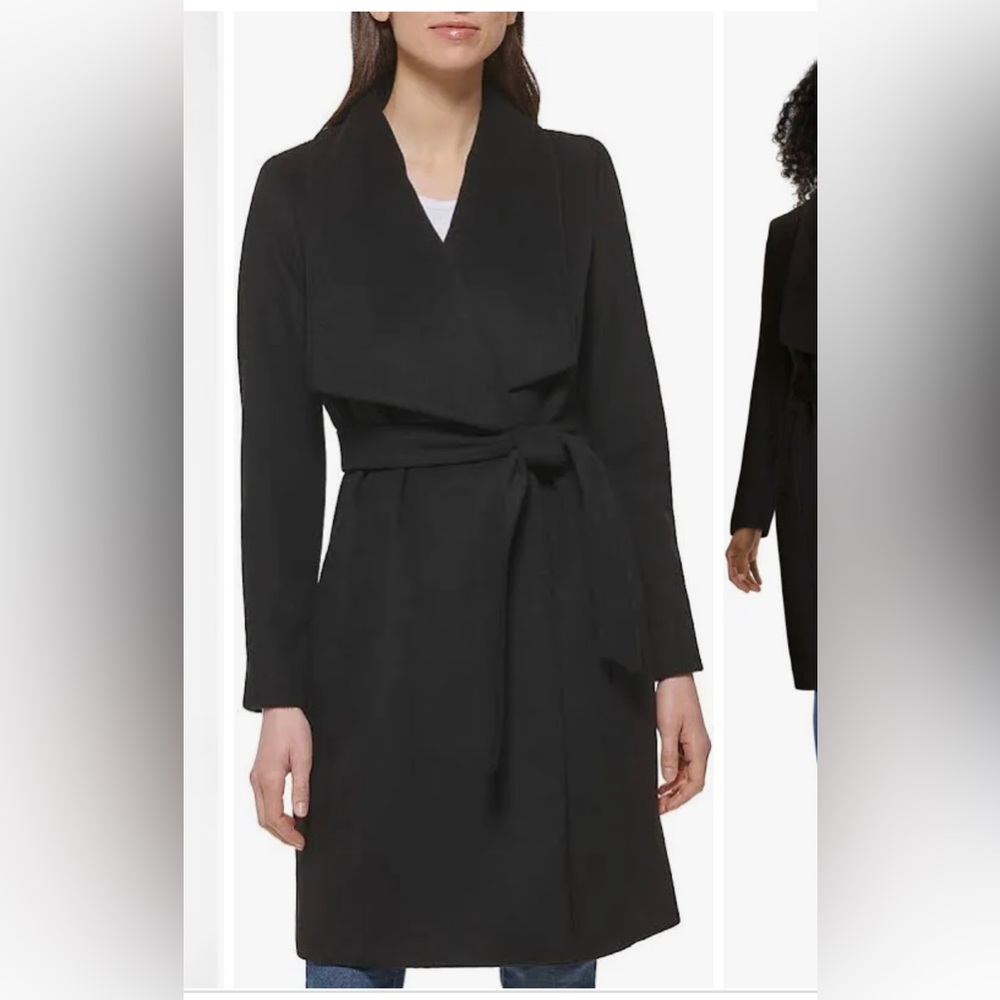 Cole Han wool black coat